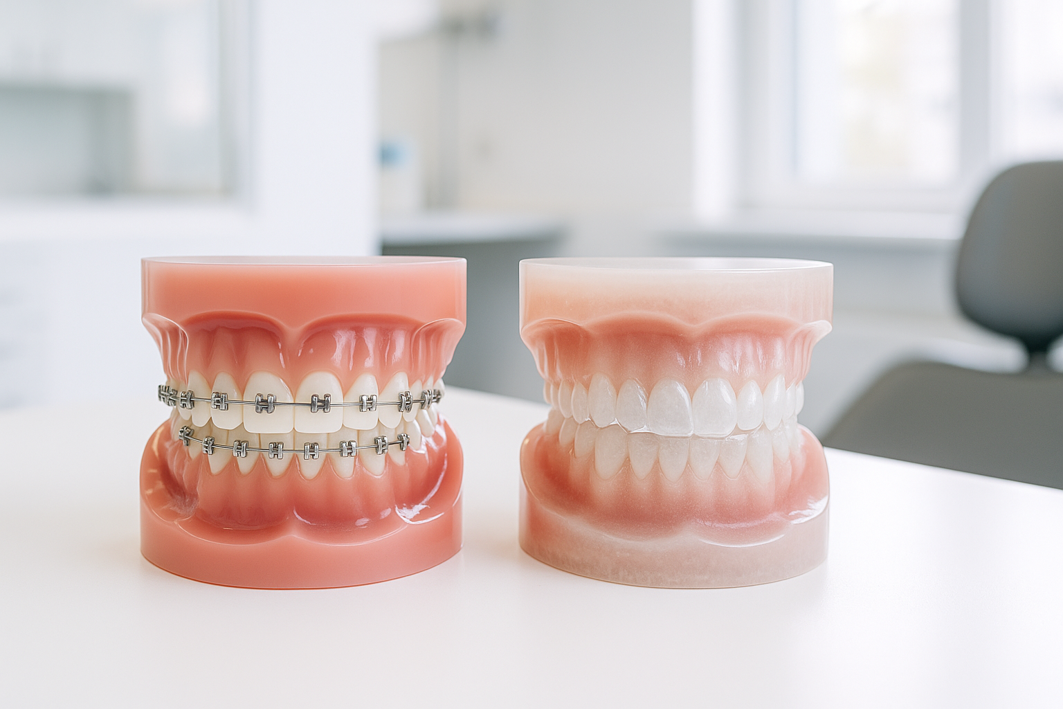 Thumbnail do artigo sobre aparelho ortodôntico e alinhador